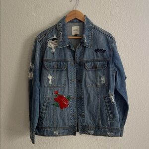 HIDDEN Distressed Jeans Jacket Size M